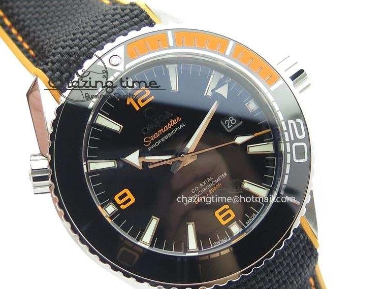0109 Thermal 2016 Planet Ocean 45mm SS JHF Black Dial On Nylon Strap A 8245